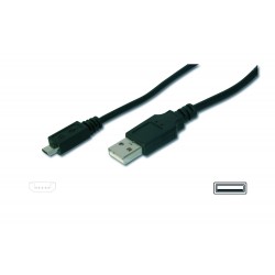 Cablu USB 2.0 A tata - microB tata 1m Ednet