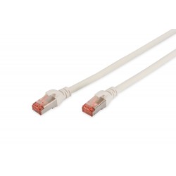Patch cord SFTP- 0.25m alb cat.6 CU,LSZH Digitus