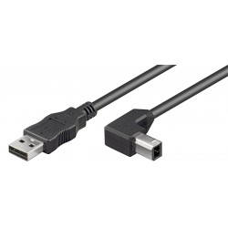 Cablu USB 2.0 A tata -B tata in unghi 1m