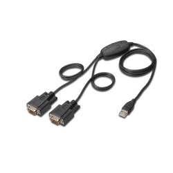 Convertor USB la Serial x 2 porturi Digitus