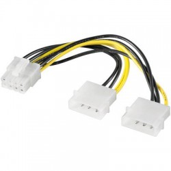 Cablu adaptor 2x4pini molex tata-8pini mama PCIe